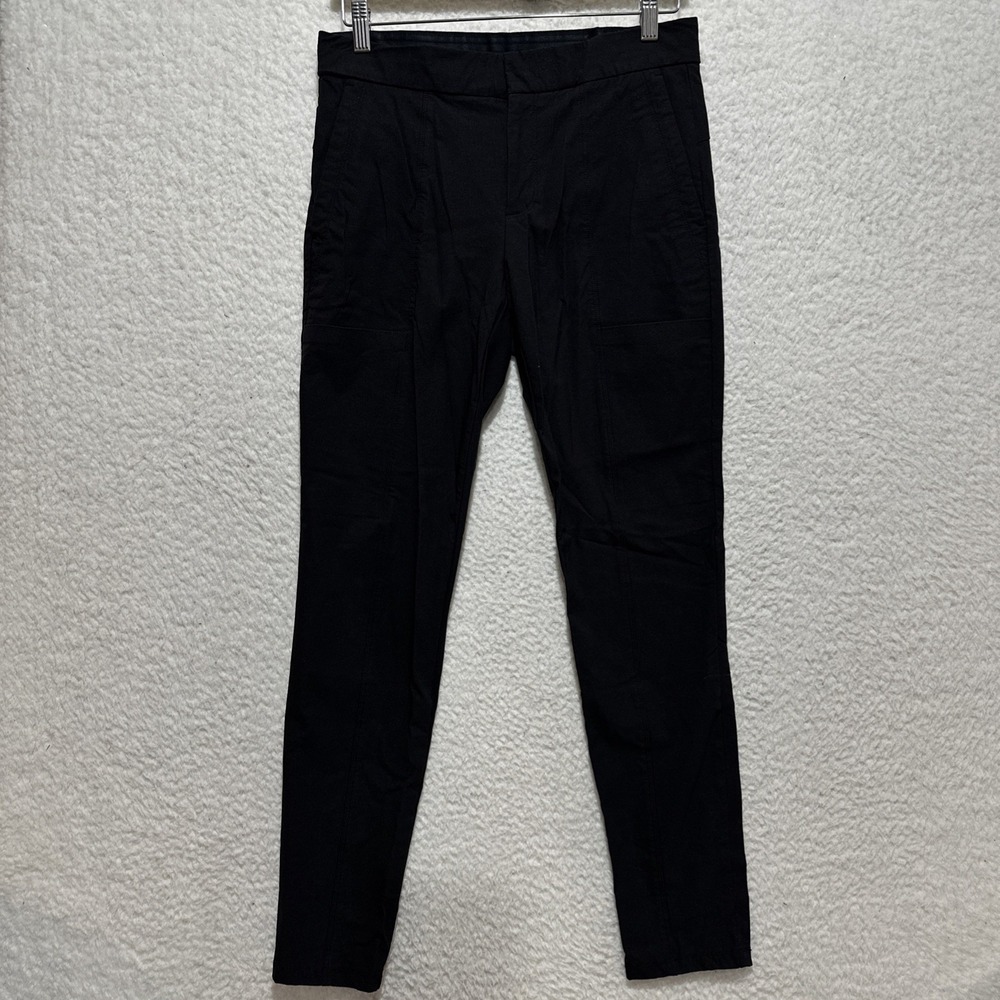Athleta Women's Size 6 Black Wander Stash‎ Skinny Pants Straight Leg Pockets